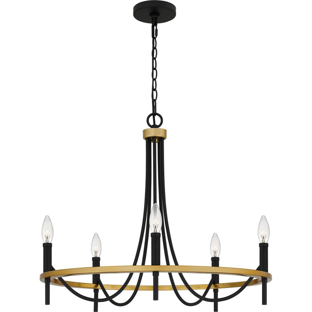 LGR5026MBK-Quoizel Lighting-Legare - 5 Light Chandelier In Contemporary Style-22.5 Inches Tall and 26 Inches Wide     -Traditional Installation