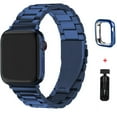 thumbnail image 1 of LGSY Apple Watch Band 45mm Metal iWatch Bands Adjustable Strap with Case for Apple Watch Series 7 6 5 4 3 2 1 SE, 1 of 10