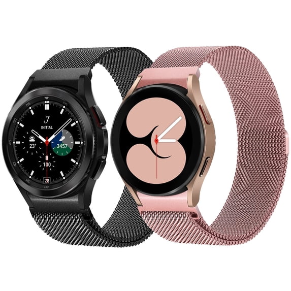 LGSY Bands for Samsung Galaxy Watch 5 40mm 44mm/Watch 5 Pro 45mm Milanese Metal Magnetic Strap Men Women( 2 Packs )