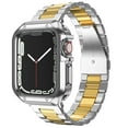 thumbnail image 1 of LGSY Compatible with Apple Watch Band Series 8 7 6 5 4 3 2 1 SE 38mm 40mm 41mm Women and Men Stainless Steel Strap with TPU Case for iWatch Bands, 1 of 7