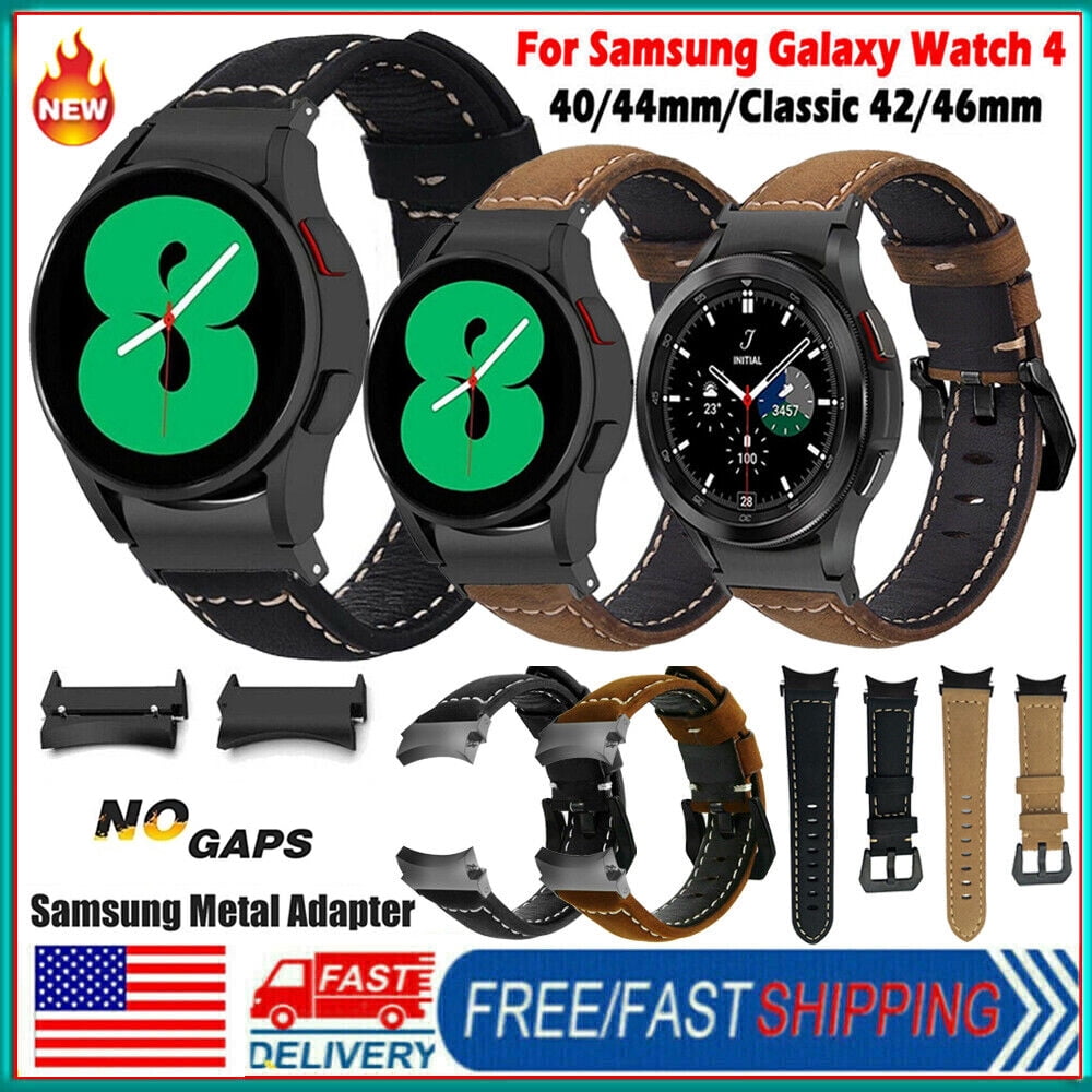 LGSY Leather Band for Samsung Galaxy Watch 4/5 Classic 40mm 44mm 42mm 46mm Galaxy Watch 5 Pro