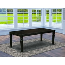 East West Furniture Logan 42" Rectangular Wood Dining Table in Linen White