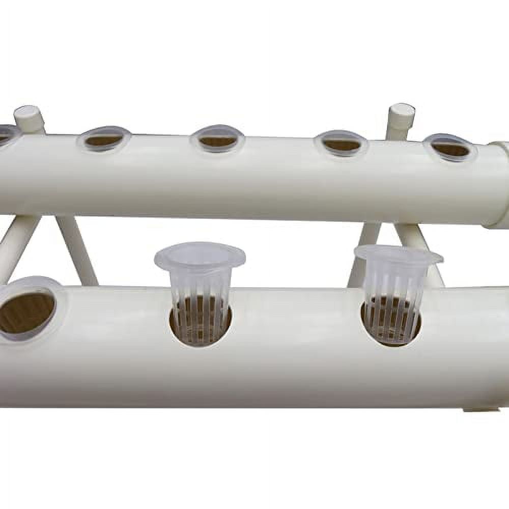LGXEnzhuo Vertical Type Hydroponic 10 Plant Site Grow Kit PVC Pipe