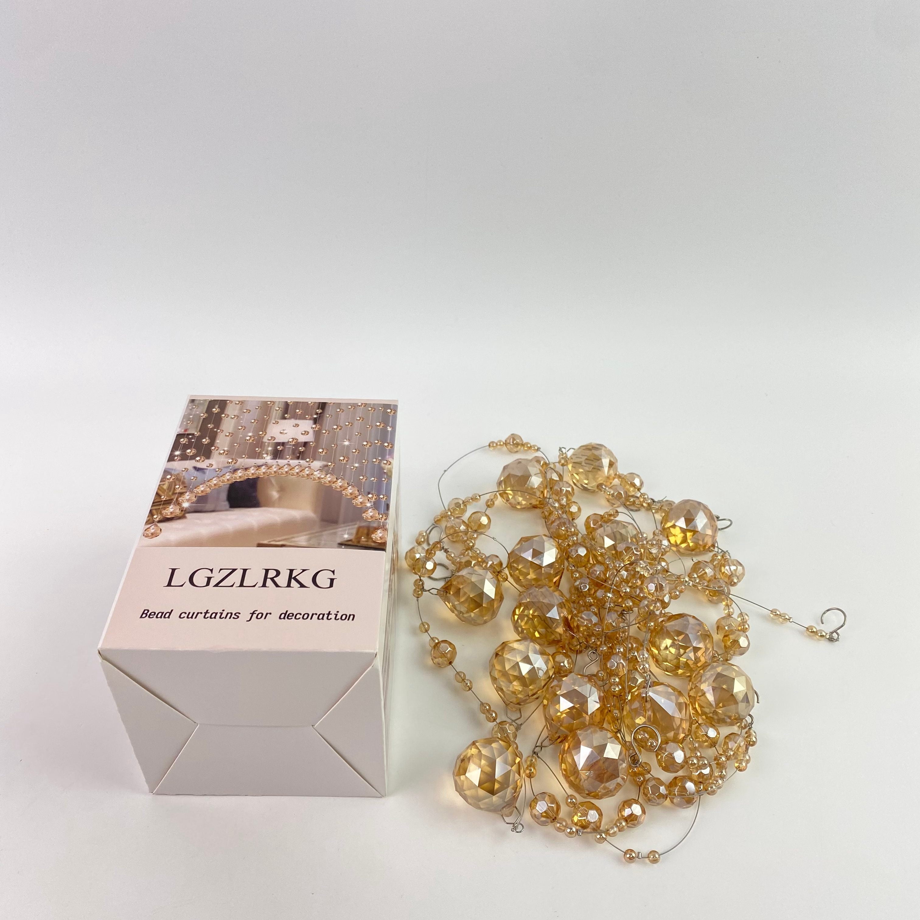 LGZLRKG Bead curtains for decoration,20 Strings Crystal Beaded Curtain, Arched Door String Curtain, Hanging Doorway Room Divider Suitable for Home