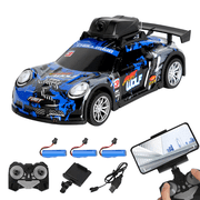 LH-C076S 4CH RC Drift Car with HD Camera and Light, 2.4G HD Video Remote Control Vehicle with App-Controlled, Hobby Grade Racing Car for Enthusiasts