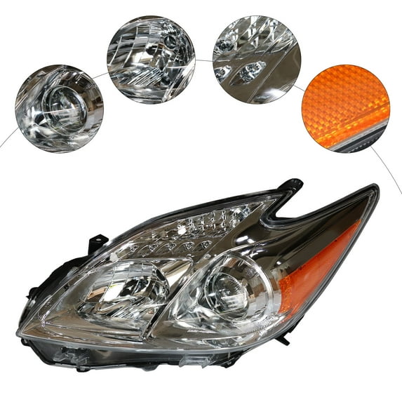 LH Driver Side Headlight Halogen Headlamp Left Side For Toyota Prius 2012 - 2015