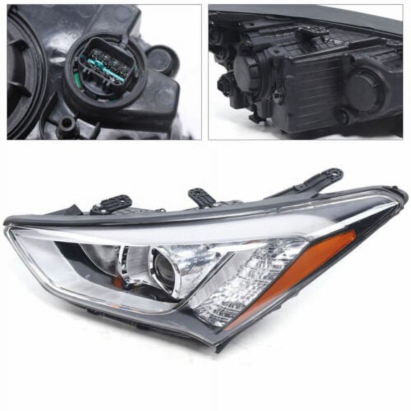 LH Halogen Headlight Head Lamp Left Driver Side for Hyundai Santa Fe 2013-2016