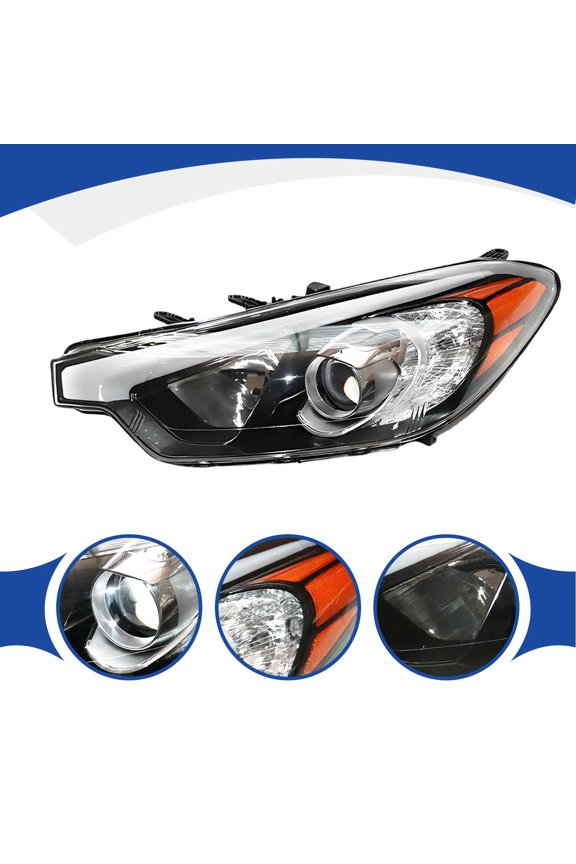LH Headlight Assembly For 2014-2016 KIA Forte/Forte Koup/Forte5 Left Driver Side DirectReplacement