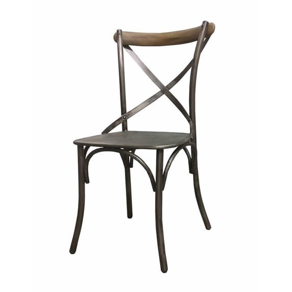 LH Imports CLA-03 Metal Crossback Chair - Pack of 2
