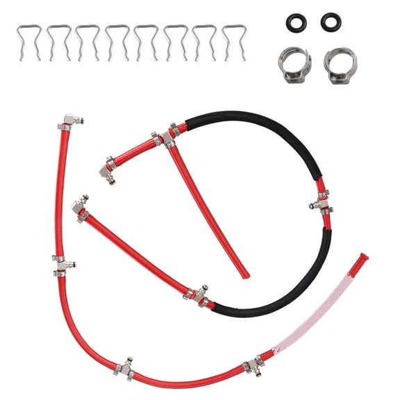 LH & RH Diesel Fuel Injector Return Hose Kit for GMC Sierra Chevrolet Silverado