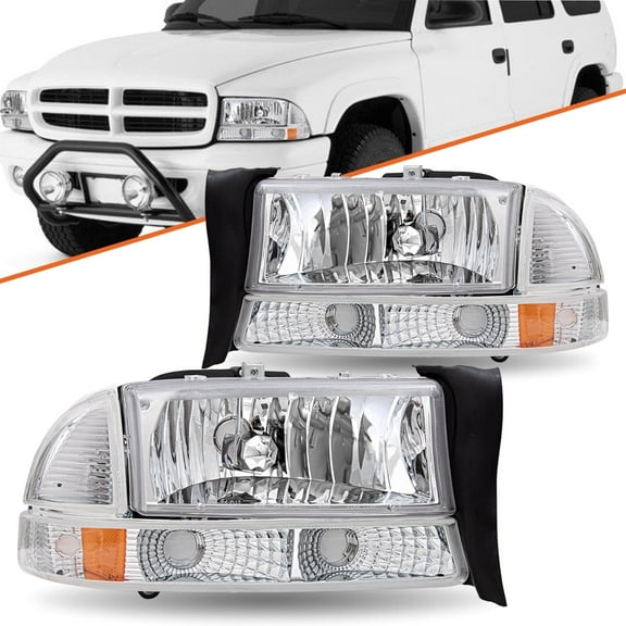 LH&RH For 1998-2003 Dodge Durango Headlamp For 1997-2004 Dodge Dakota Headlights
