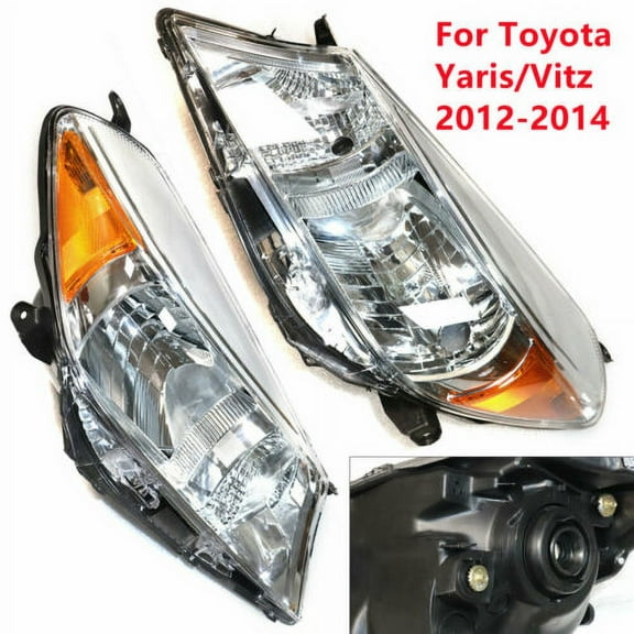 LH&RH Headlights Headlamps Projectors For 2012-2014 Toyota Yaris/Vitz Hatchback