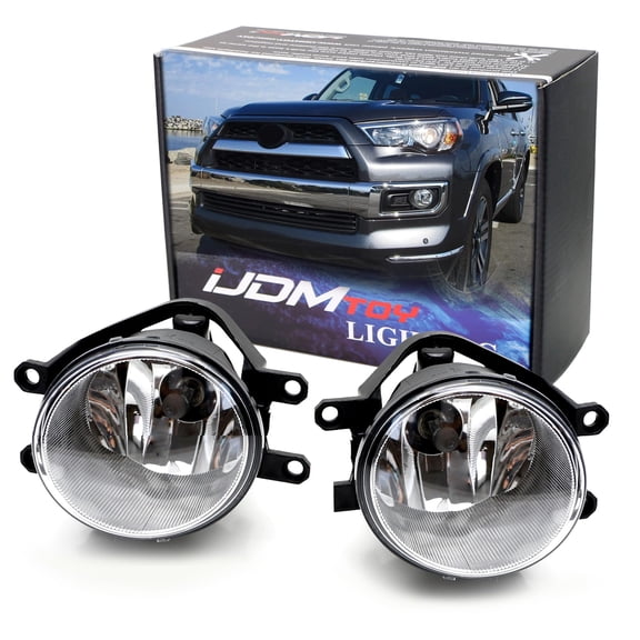 LH/RH OEM-Spec Clear Lens Halogen Fog Lamps For Lexus is GS ES CT LX RX Toyota Camry Highlander Corolla Prius Scion xA, Driver Passenger Side Assembly w/ H11/H16 Halogen Bulbs