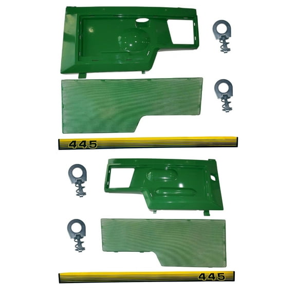 LH/RH Side Panel/Screen/Sticker SET/ Panel Retaining Clip Kit AM128982 AM128983 Fits John Deere 445 LOW SN