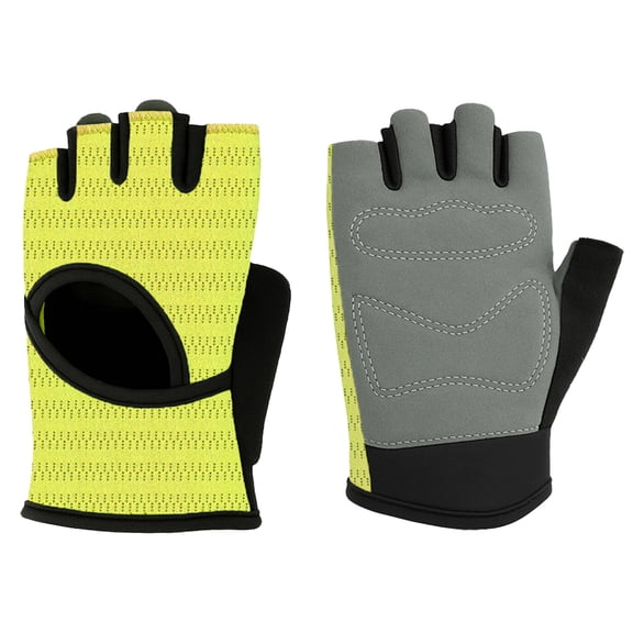 LH-SP Breathable Open-Back Workout Gloves Half Finger Gym Training Gloves for Outdoor Fitness and Weightlifting