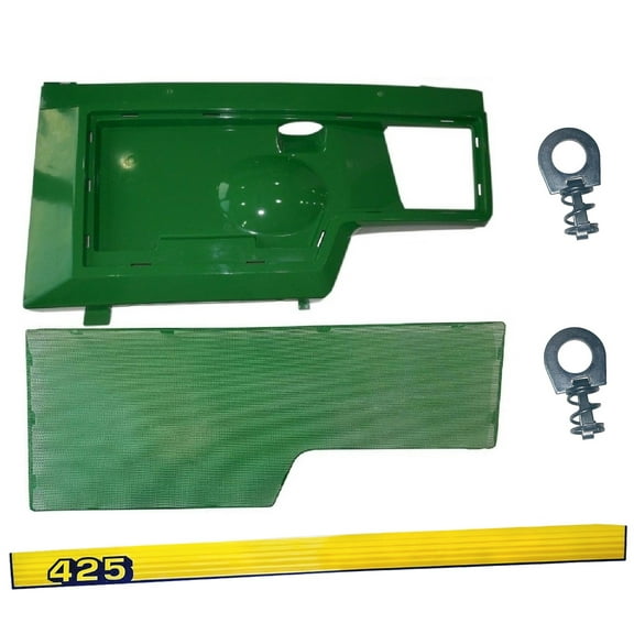 LH Side Panel,Screen Sticker and Panel Retaining Clip Kit AM128983 M116021 Fits John Deere 425 UP S No