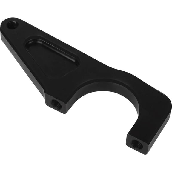 Speedway Motors LH Upper Midget Steering Arm, CNC Billet 2024-T6 Aluminum Construction with Two-Tone Black/Silver Anodized Finish, Lightweight Precision Racing Steering Component