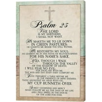 Christian Psalm 23 Wall Art Scripture Bible Verse Pictures Decor Farmhouse Jesus Living Room Painting Unframed Artwork Home Decoration for Bedroom Bathroom Kitchen