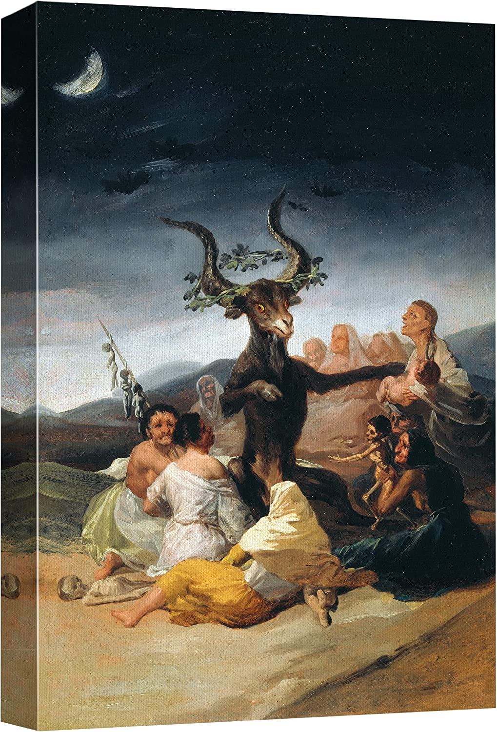 Dark Scenic Modern Canvas Print of The Sabbath of Witches