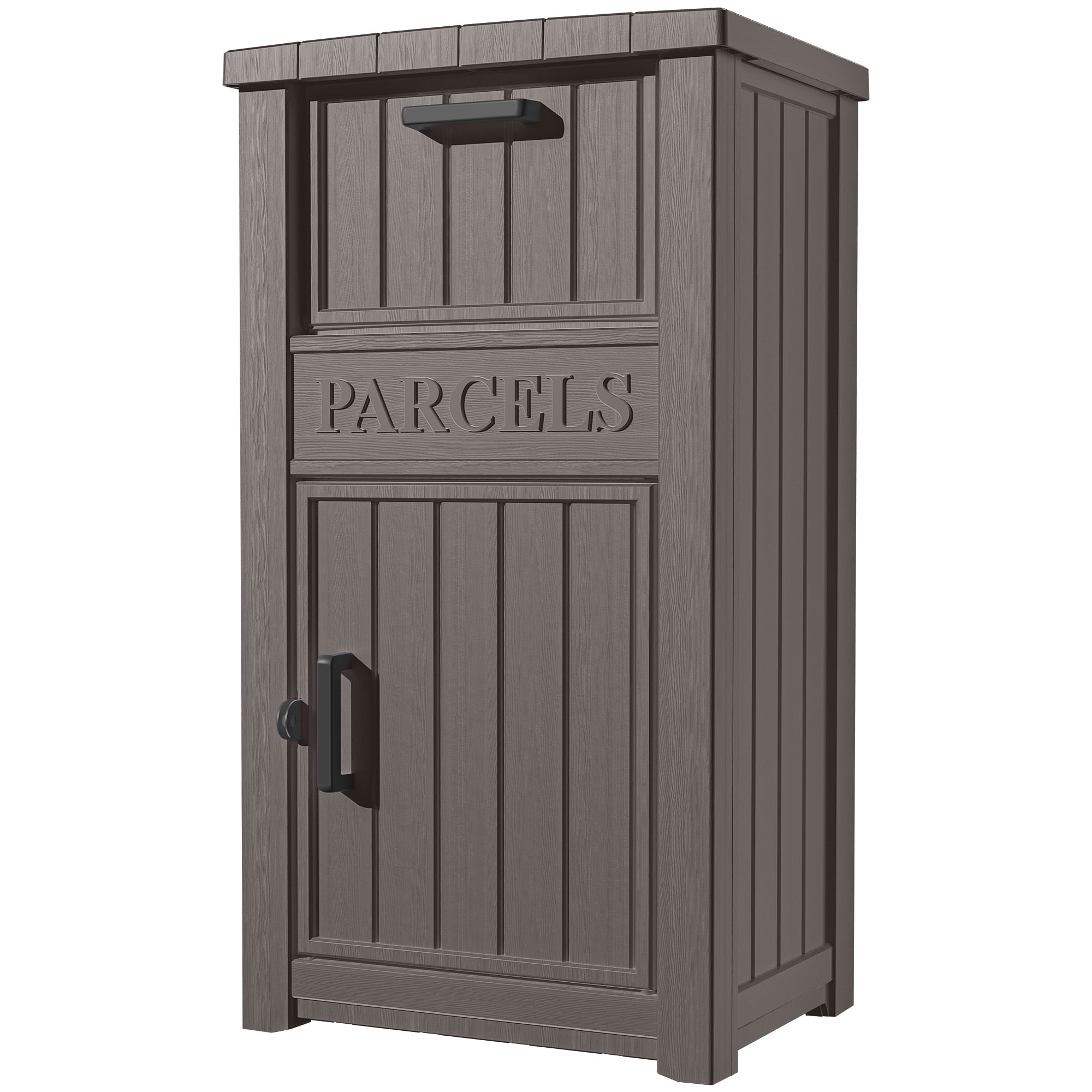 Gray 60 Gallon Lockable Waterproof Plastic Deck Box