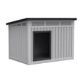 thumbnail image 1 of LHBcraft Waterproof Dog House,Indoor & Outdoor Dog Shelter with Ventilated Design & Removable Roof, PP Dog Kennel for Medium to Large Dogs,Gray,42.8" L x 33" W x 31" H, 1 of 9