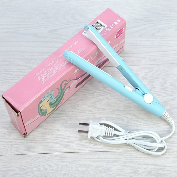 LHCER 2-in-1 Hair Straightener, 30s Temperature Rising Fast Heating Hair Straightener Blue
