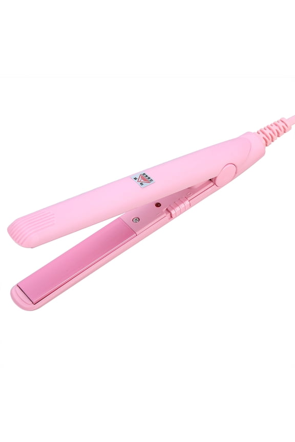 LHCER 4Colors 2 in 1 Mini Hair Straightener Ceramic Tourmaline Plate Beauty Flat Iron Heating Curler, Flat Iron Curler, Ceramic Tourmaline Plate
