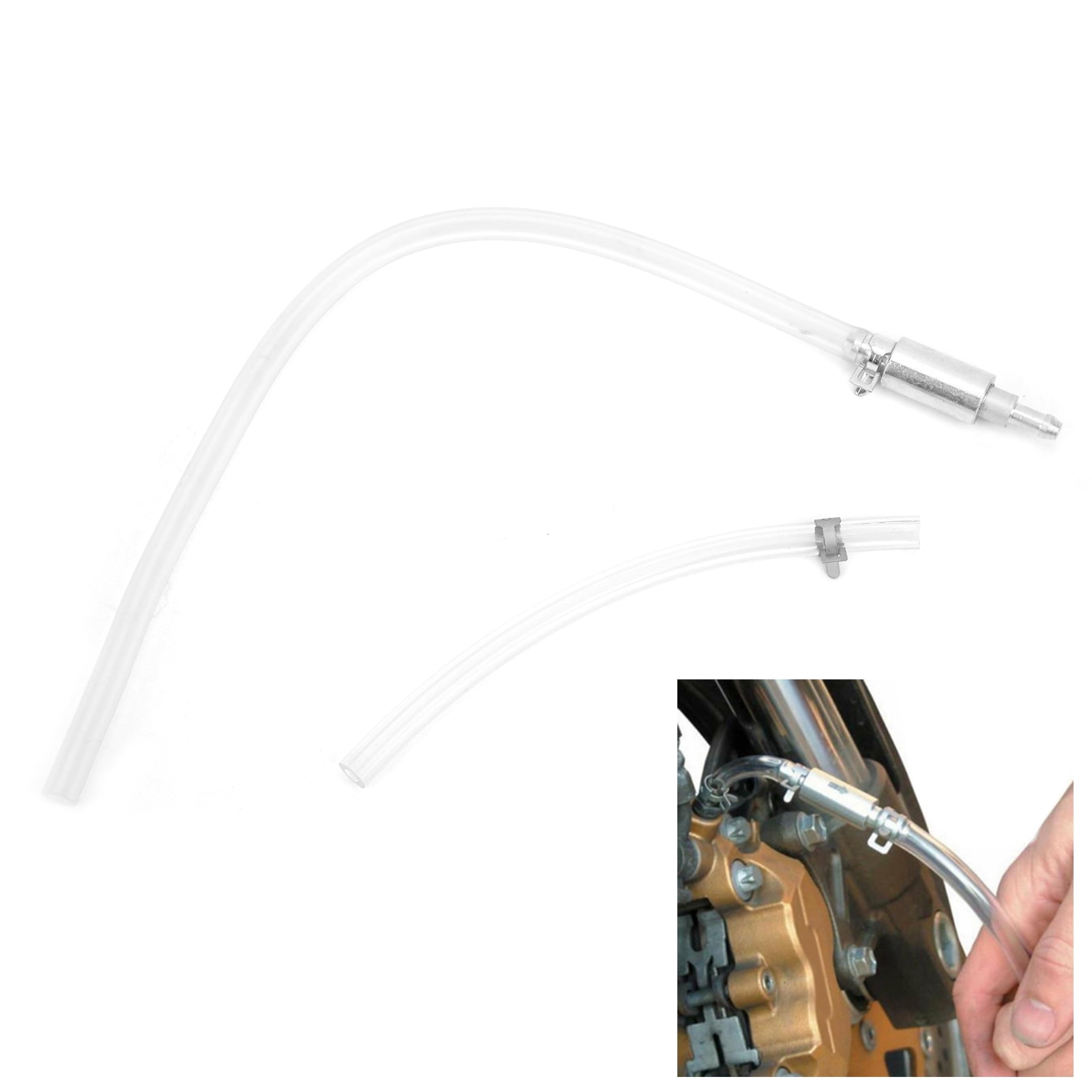 LHCER Brake Bleeder Hose,2PCS Brake Bleeder Hose 5mm ID 8mm OD Aluminum