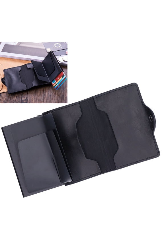 LHCER Credit Card Wallet Large Capacity Black Card Wallet