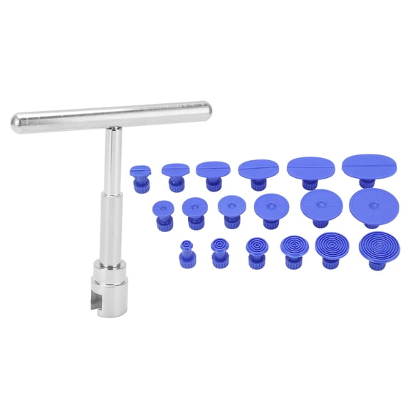 LHCER Dent Hammer,Paintless Dent Removal Puller T Bar With 18pcs Pulling Tabs Kit Auto Body Damage Repair Hand Tool,Dent T Bar