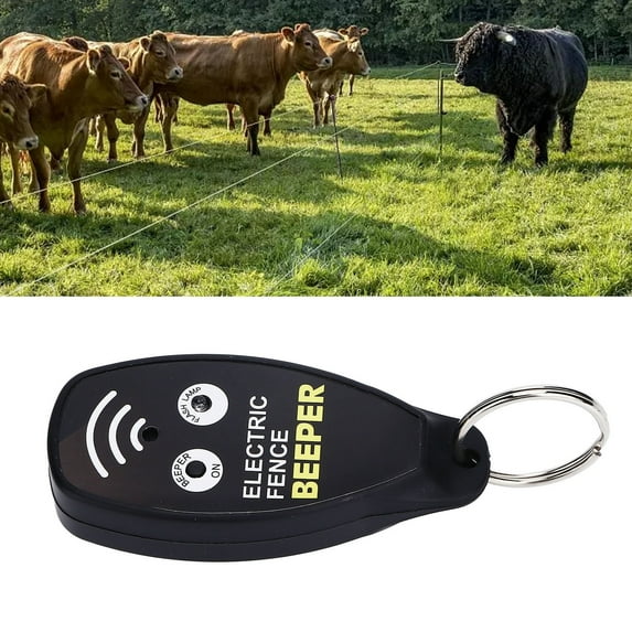 LHCER Electric Fence Beeper Tester, Electric Fence Beeper Portable Fence Voltage Tester Gardening Tool with Red Light for Farms, Gardening Tool
