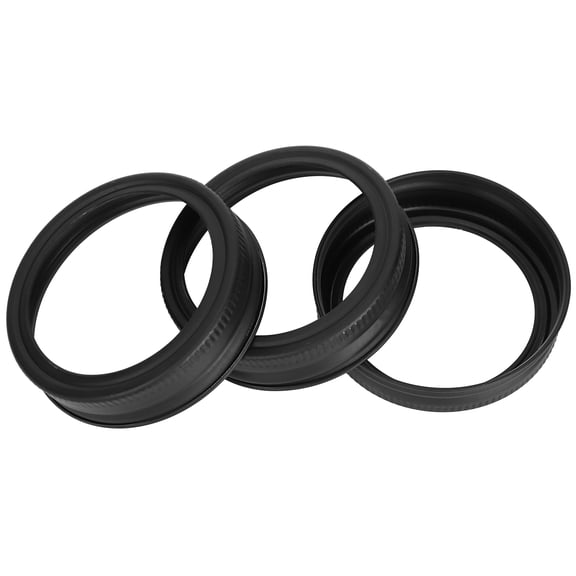 LHCER Glass Jar Lid,24Pcs For Mason Jar Horse Mouth Iron Lid Round 70mm Widemouthed Split Cover Matte Black,Can Cover