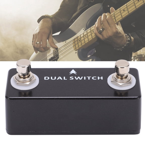 LHCER Guitar Foot Switch Pedal Dual Footswitch Tap Momentary Lock Free Controller Accessory, Tap Footswitch Pedal, Guitar Foot Switch Controller