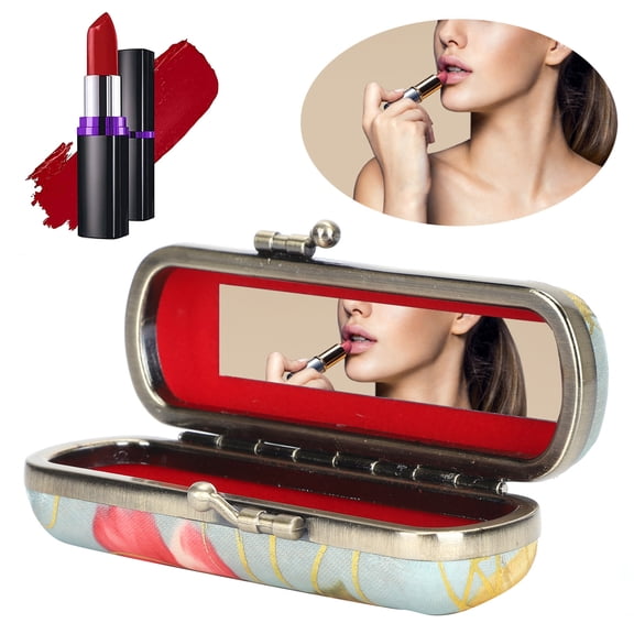 LHCER Lipstick Case, Vintage Embroidery Pattern Lipstick Case