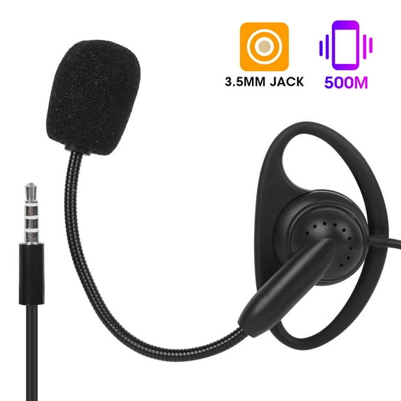 LHCER Motorcycle Intercom Headset, 3.5mm Jack Headphones