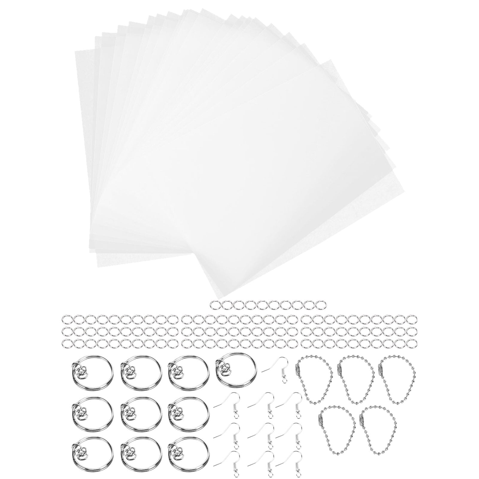 SZSXHWJK Shrinky Dink Sheets Kit 164pcs Heat Shrink Plastic Paper