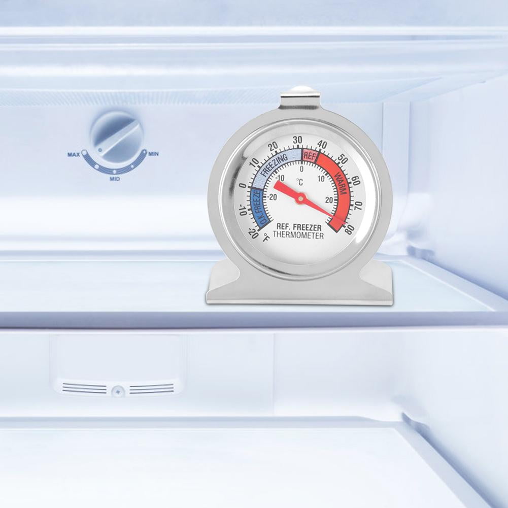 LHCER Stainless Steel Large Dial Freezer Refrigerator Thermometer