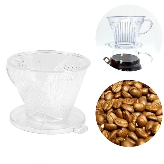LHCER Transparent Reusable Coffee Filters, Cone-shaped Portable Coffee Dripper Pure Flavor Maker Tool, Coffee Filter Cone