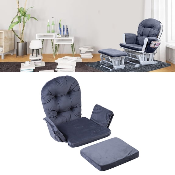 LHCER Washable Velvet Cotton Chair Cushion & Stool Pad For Nursery Glider Rocking Chair Mother Relax