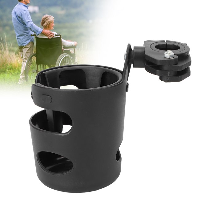 LHCER Wheelchair Cup Holder,Multifunctional Drinking Cup Holder Universal Water Bottle Cup
