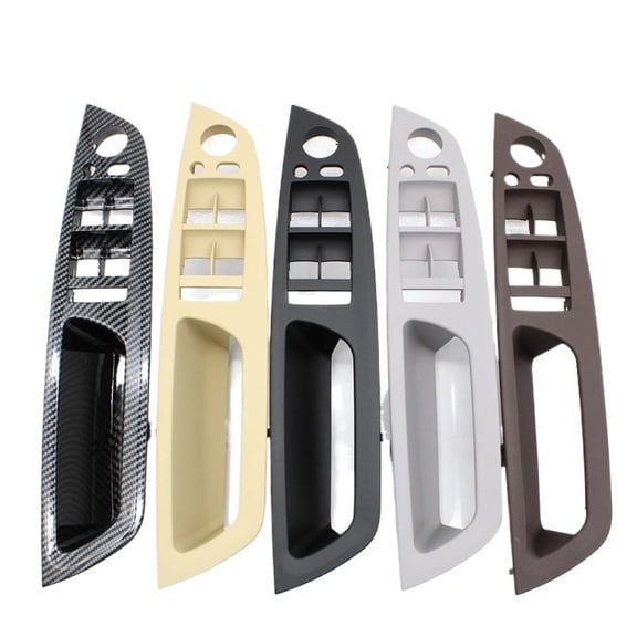 LHD Left Right Interior Door Handle with Leather Cover Assembly Set For BMW X5 X6 E70 E71 E72 2007-2014