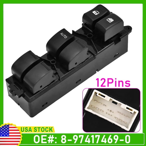LHD Power Window Master Switch For 2012-2019 Isuzu D-MAX Pickup 8-97417469-0