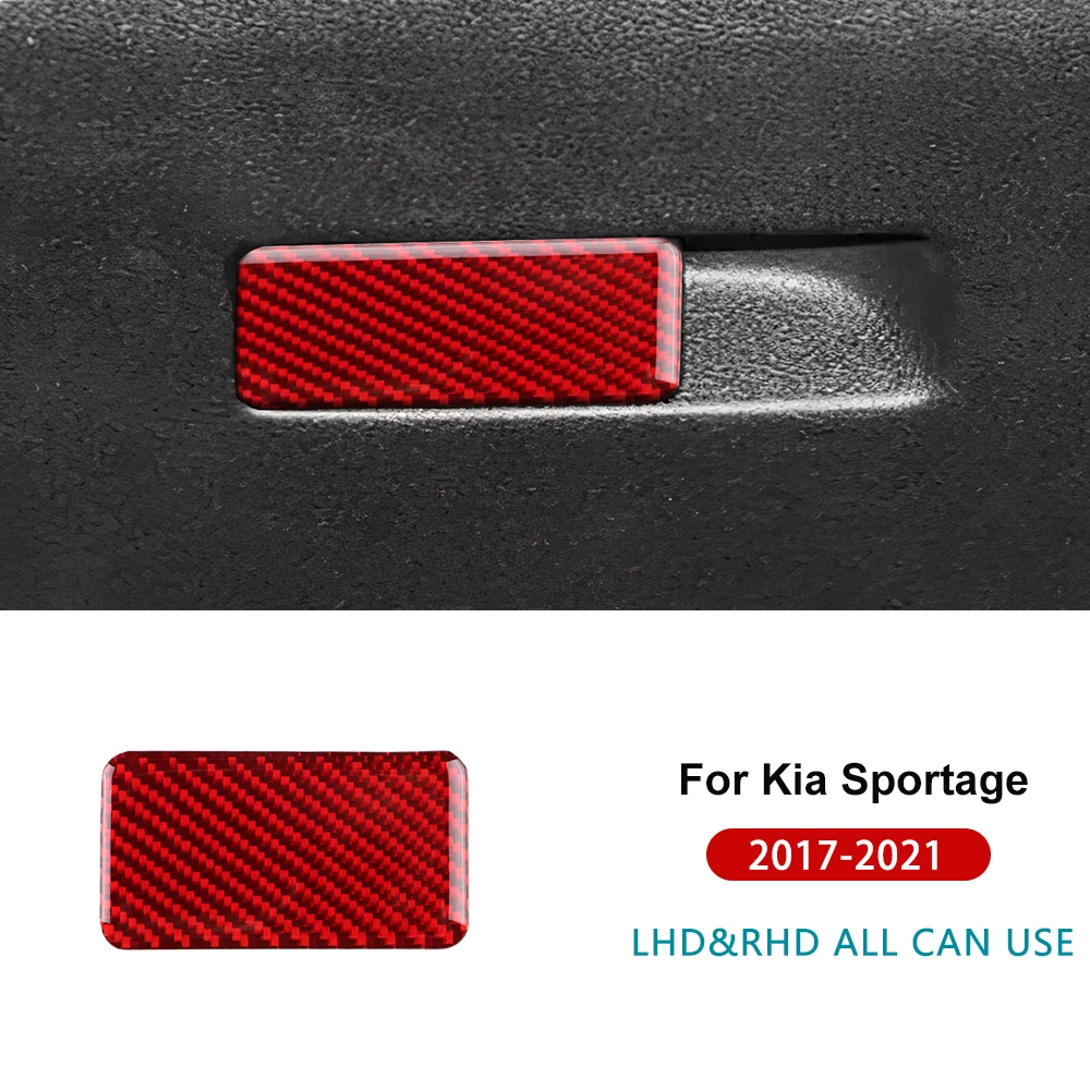 Rhd Sticker LHD RHD Car Passenger Storage Box Real Soft Carbon Fiber Sticker for ...