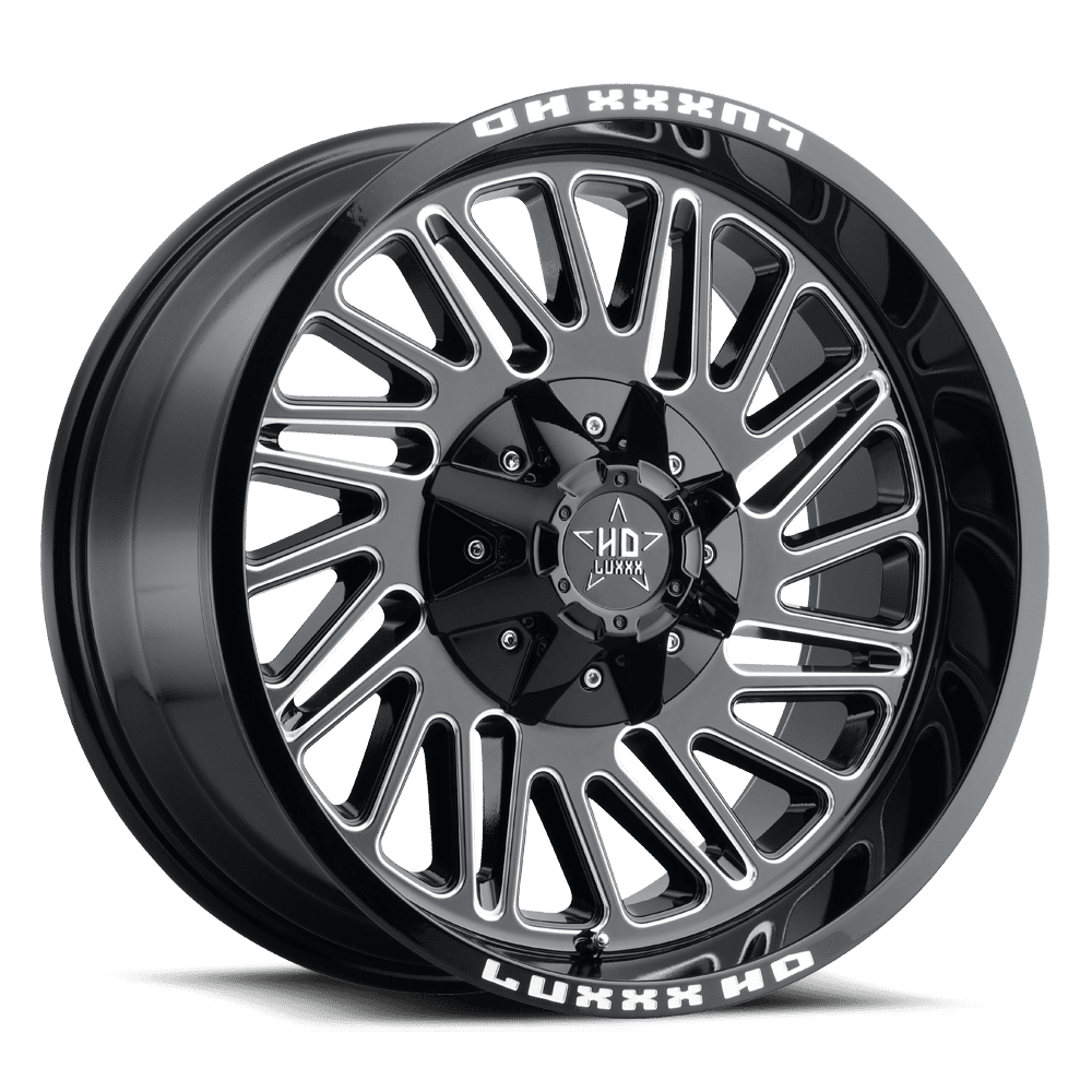 LHD19 22x12 6135/139.7 -44 106.1 Gloss Black Milled Wheel