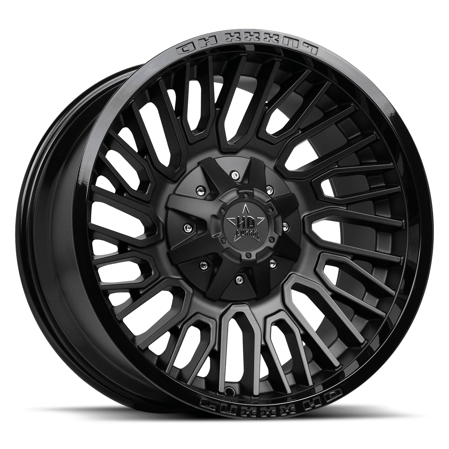 LHD28 22X12 6135/139.7 -44 106.1 Gloss Black Lip Satin Black Face