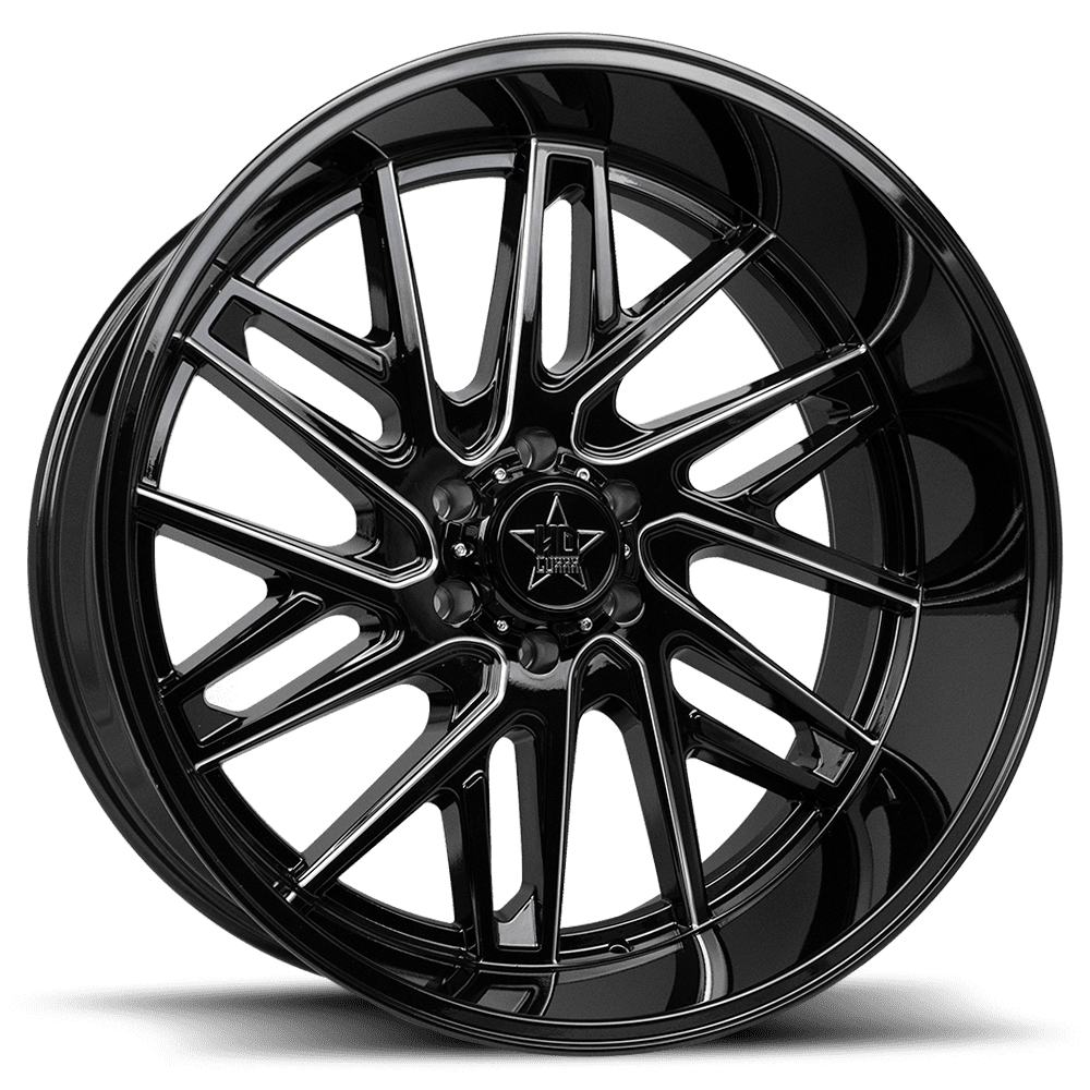LHD29 20X10 8X165 -18 122.1 Gloss Black Milled