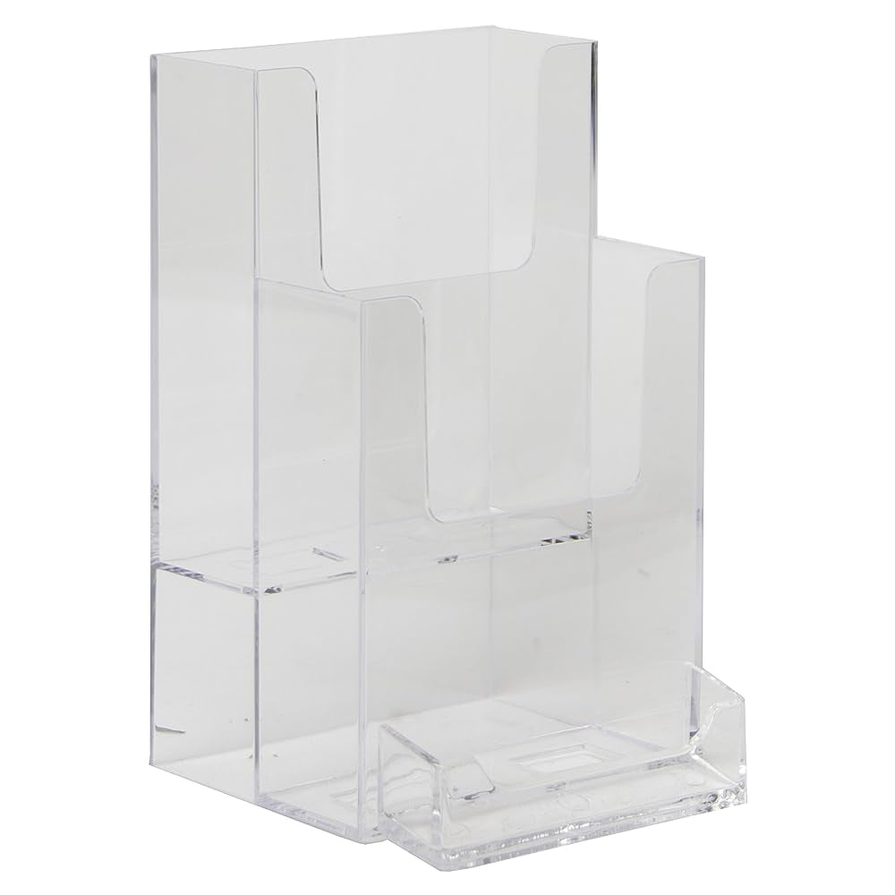 - LHF-P102 - 2 Tier Trifold Brochure Display w/Business Card Pocket ...