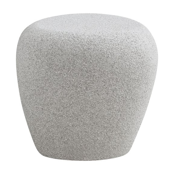 LHKJ 19.29" Irregular Fiberglass Side Table, Waterproof & Scratch-Resistant