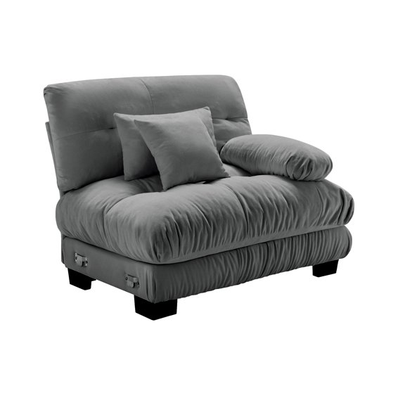 LHKJ Sofa, RSF, with 2 Pillows, Gray