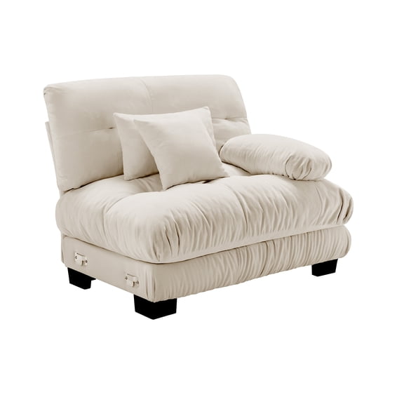 LHKJ Sofa, RSF, with 2 Pillows, Light Coffee
